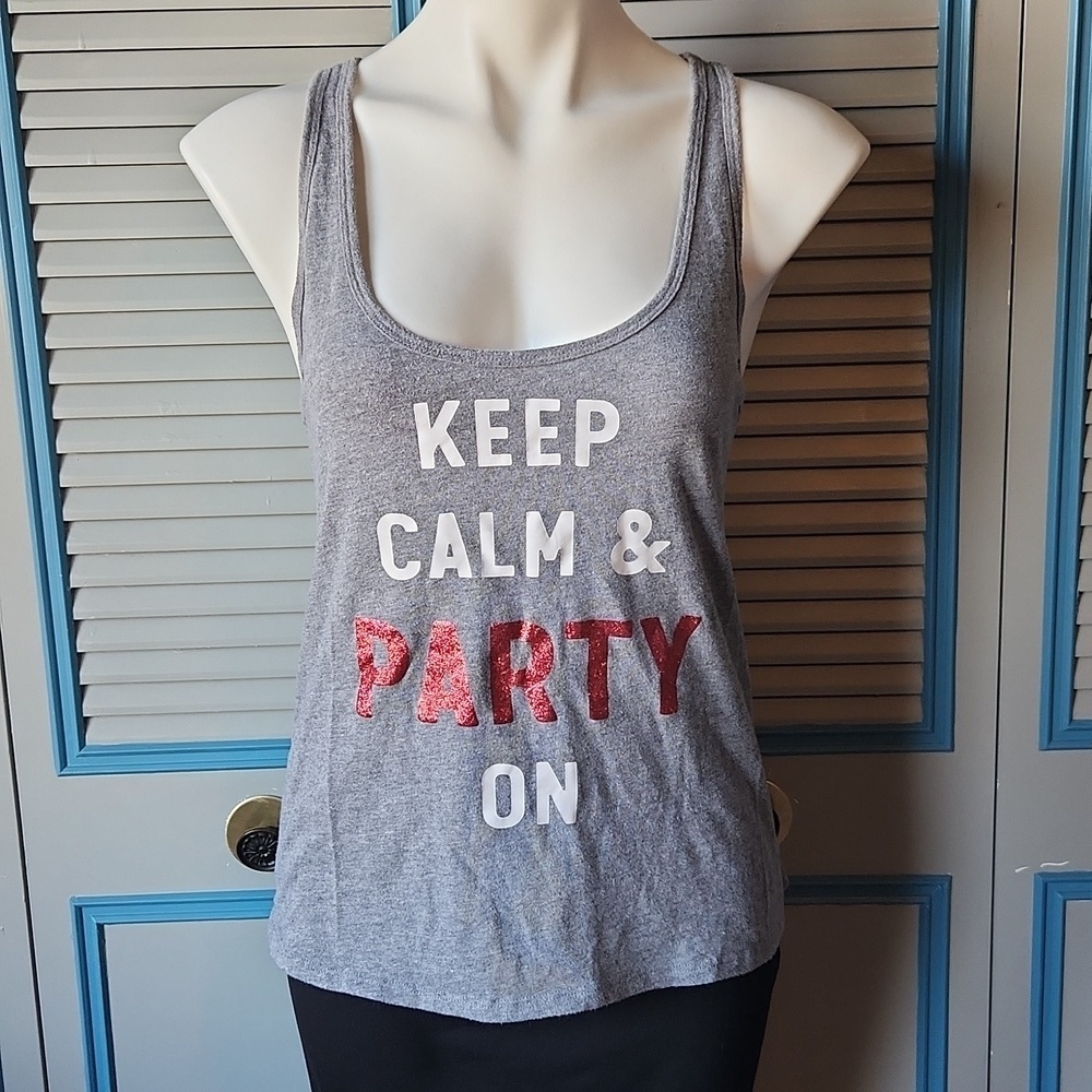 Victoria's Secret Graphic Tank Top - Keep Calm & Party On